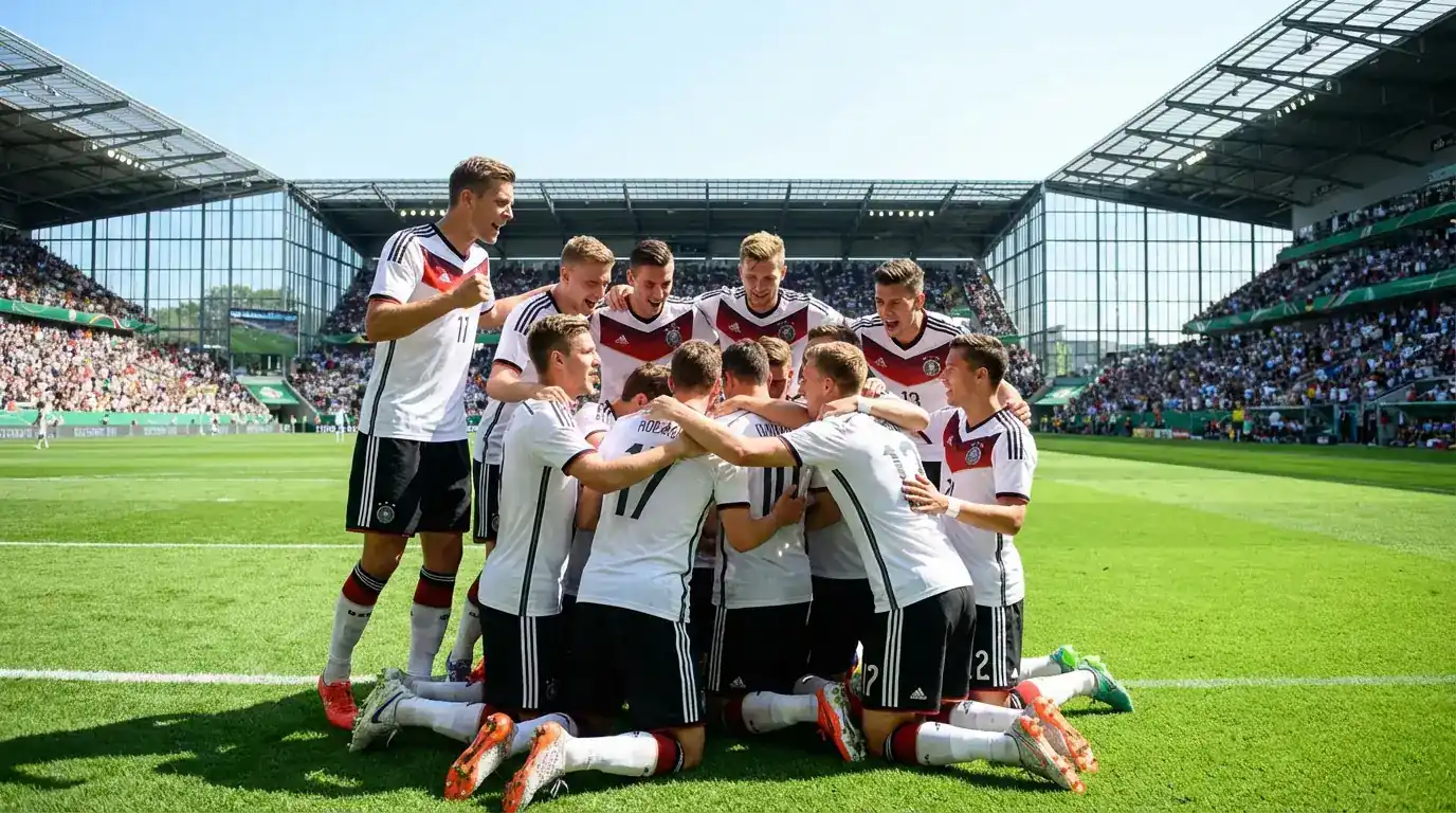 La Mannschaft en action lors des qualifications pour la Coupe du Monde 2026