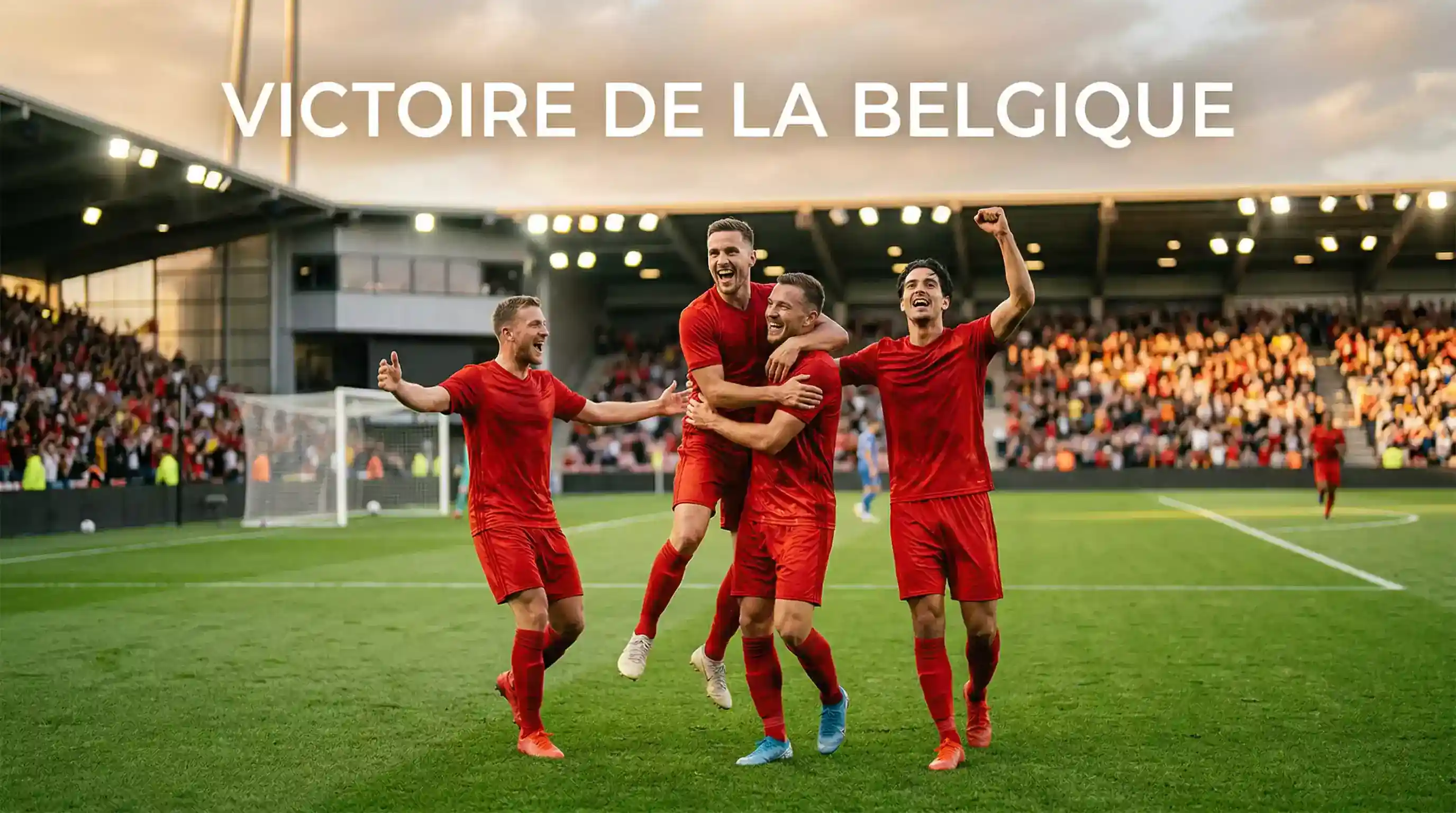 L'équipe nationale belge lors d'un match de qualification pour la Coupe du Monde 2026