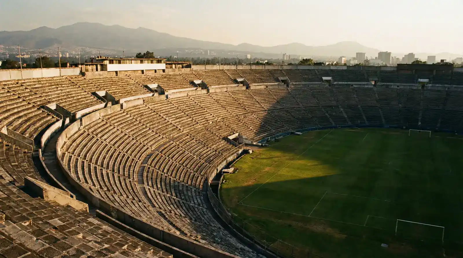 L'Estadio Azteca de Mexico City qui accueillera le match d'ouverture de la Coupe du Monde 2026